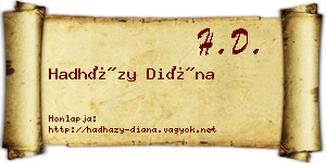 Hadházy Diána névjegykártya
