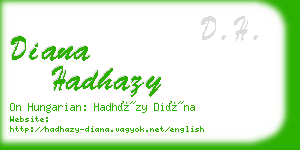 diana hadhazy business card